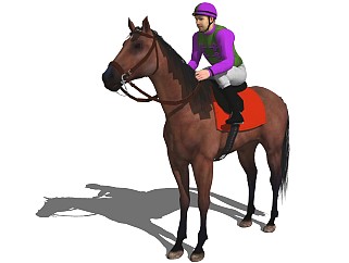 精细3D人物模型 (3)骑马人